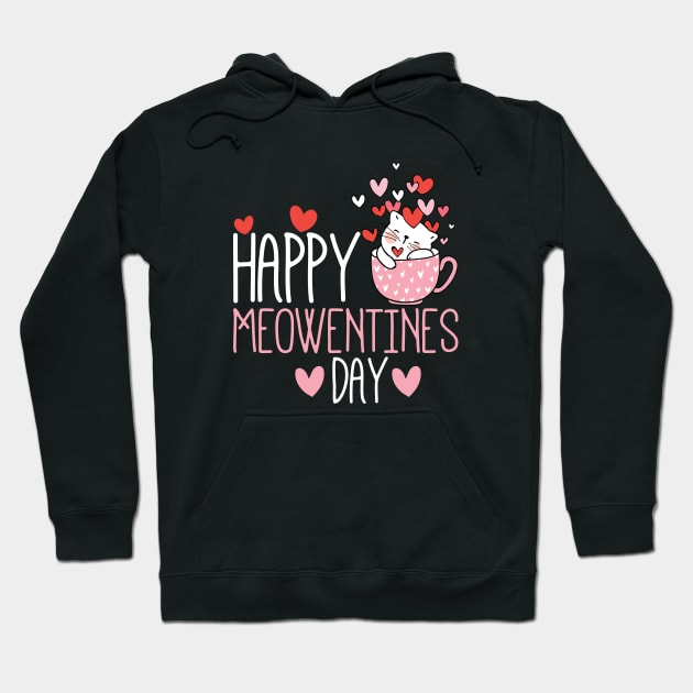 Happy Meowentine's Day Hoodie by BKFMerch